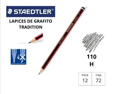 [119184] LÁPIZ DE GRAFITO STAEDTLER TRADITION 110 H 
