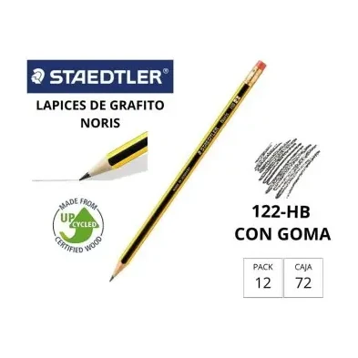 [080045] LÁPIZ STAEDTLER NORIS Nº2 HB CON GOMA