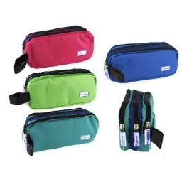 PORTATODO ZIPPY CON 3 CREMALLERAS COLORES SURTIDOS