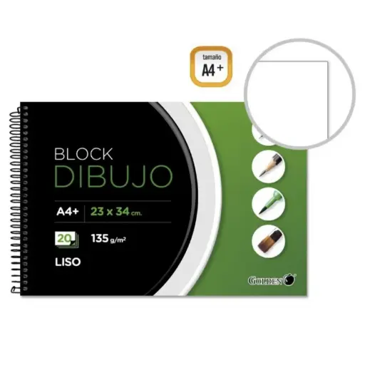 [600282] BLOC DIBUJO GOLDEN A4 135 G/M² ESPIRAL LISO
