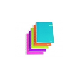 BLOC ESPIRAL FOLIO TAPA EXTRADURA MICROPERFORADO 120 HOJAS 70 GRAMOS CUADRO 5MM