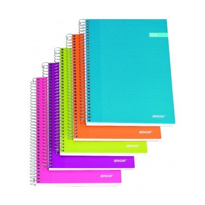 [001828] BLOC ESPIRAL FOLIO TAPA EXTRADURA MICROPERFORADO 120 HOJAS 70 GRAMOS CUADRO 5MM
