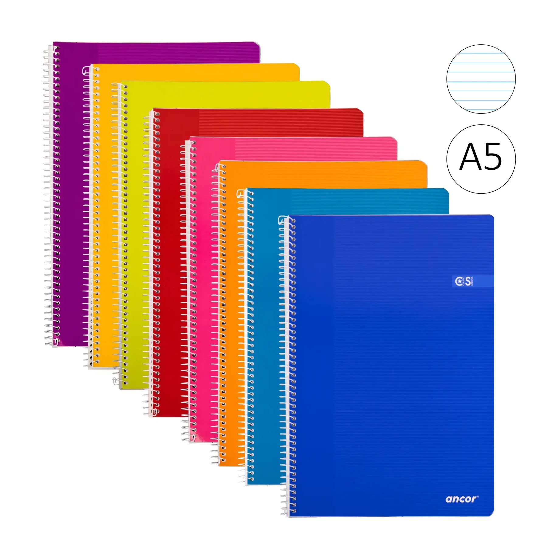 [001144] BLOC ESPIRAL A5 TAPA BASICA 80 HOJAS 60 GRAMOS HORIZONTAL