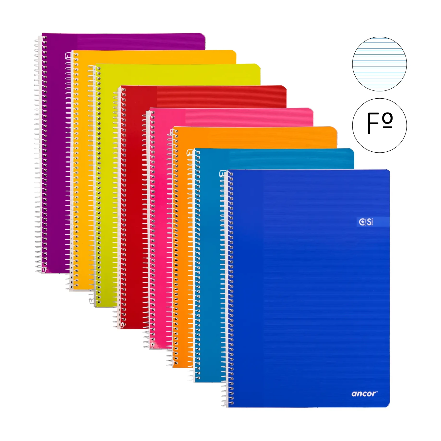 [001150] BLOC ESPIRAL FOLIO TAPA BASICA 80 HOJAS 60 GRAMOS PAUTA 2,5MM