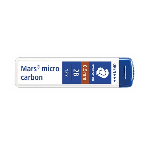 [080087] MINAS MARS MICRO GRAFITO 0,5MM  2B TUBO 12 UDS STAEDTLER