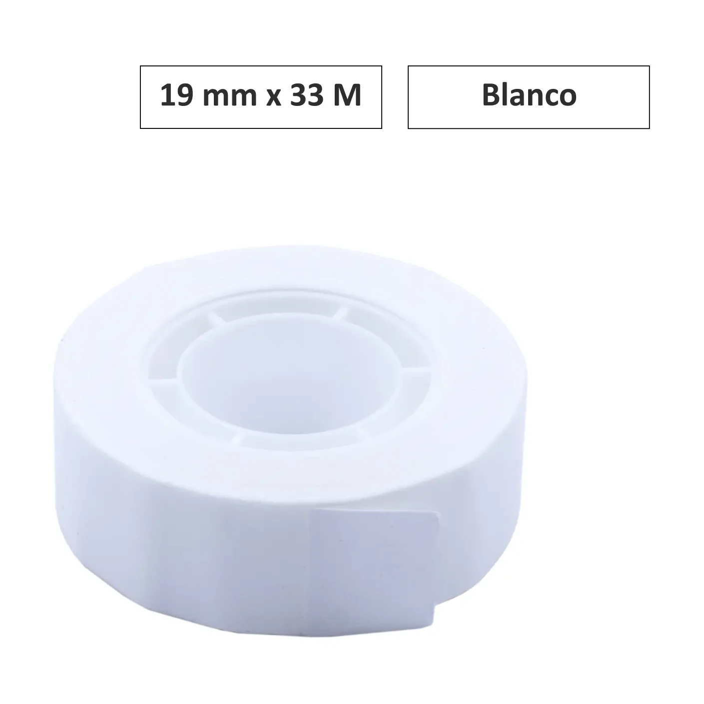 [70019] CINTA ADHESIVA BLANCO 19MM×33M 