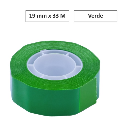[650231] CINTA ADHESIVA VERDE 19MM×33M 
