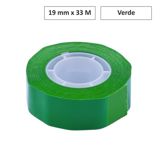 [650231] CINTA ADHESIVA VERDE 19MM×33M 