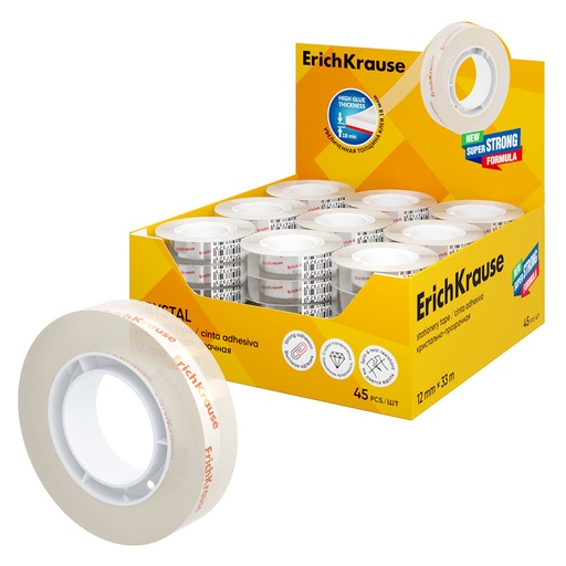 [040002] CINTA ADHESIVA TRANSPARENTE PLUS 12MM×33M