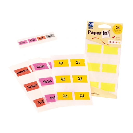 [002242] BANDERITAS ADHESIVAS PAPER-IN 40 × 44 MM (24 UDS)