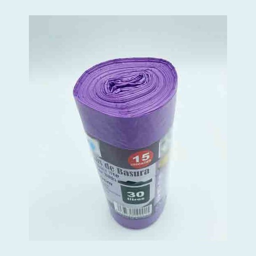 [825032] BOLSA BASURA 55 × 60 CM · AUTOCIERRE · PACK 15 UDS