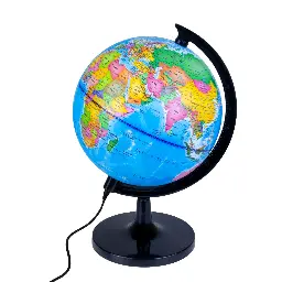 GLOBO TERRÁQUEO ILUMINADO GIRATORIO 20CM AZUL RAYLU