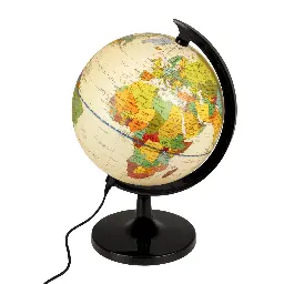 GLOBO TERRÁQUEO ILUMINADO GIRATORIO 20CM CREMA RAYLU