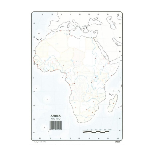 [630360] MAPAS DE ÁFRICA POLITICO BLOC 50 HOJAS
