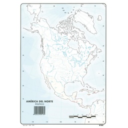 MAPAS DE AMERICA DEL NORTE POLITICO BLOC 50 HOJAS