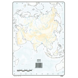 MAPAS DE ASIA FISICO BLOC 50 HOJAS