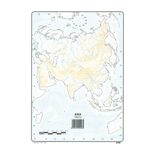 [630361] MAPAS DE ASIA FISICO BLOC 50 HOJAS