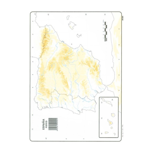 [630349] MAPAS DE ESPAÑA FISICO BLOC 50 HOJAS