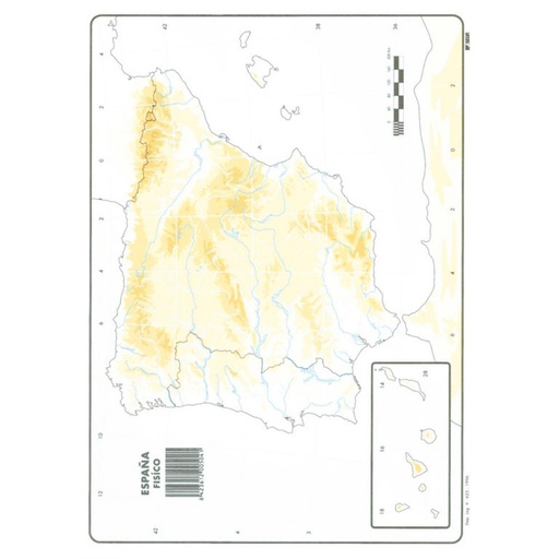 [630349] MAPAS DE ESPAÑA FISICO BLOC 50 HOJAS