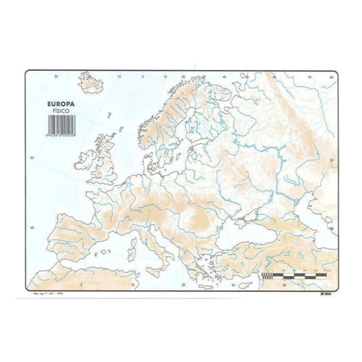 [630351] MAPAS DE EUROPA FISICO BLOC 50 HOJAS