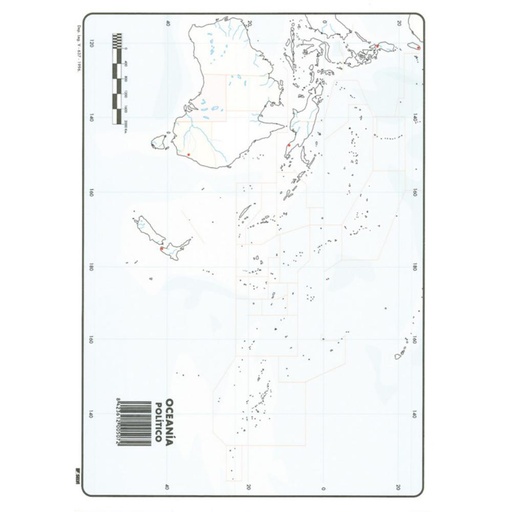 [630354] MAPAS DE OCEANIA POLITICO BLOC 50 HOJAS