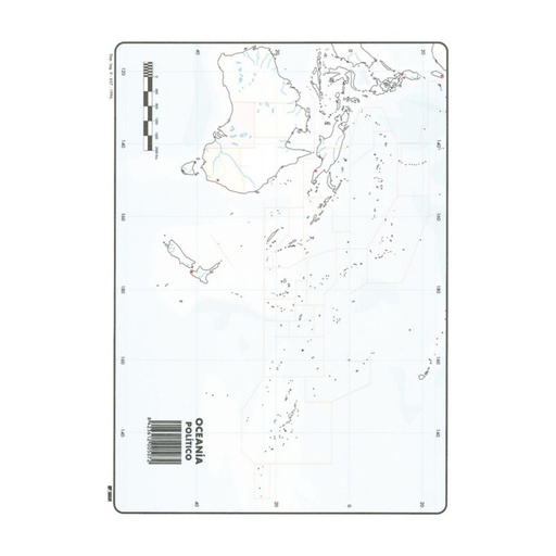[630354] MAPAS DE OCEANIA POLITICO BLOC 50 HOJAS