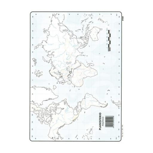 [630364] MAPAS DE PLANISFERIO POLITICO BLOC 50 HOJAS