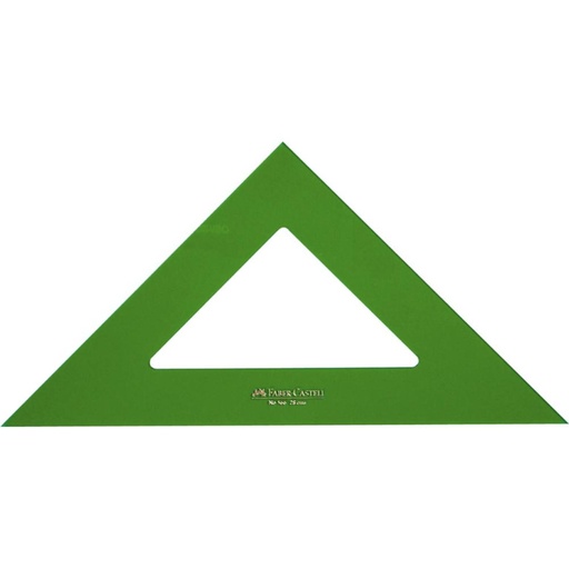 [600043] ESCUADRA FABER CASTELL GAMA VERDE PLÁSTICO 25CM 