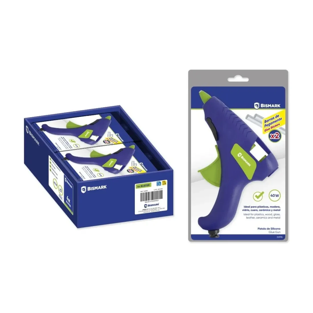 [040818] PISTOLA DE SILICONA BAJA TEMPERATURA 40W + 2 RECAMBIOS