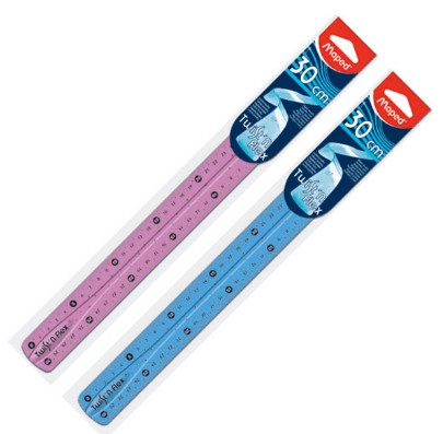 [825579] REGLA DE PLÁSTICO FLEXIBLE MAPED 30CM COLORES SURTIDOS