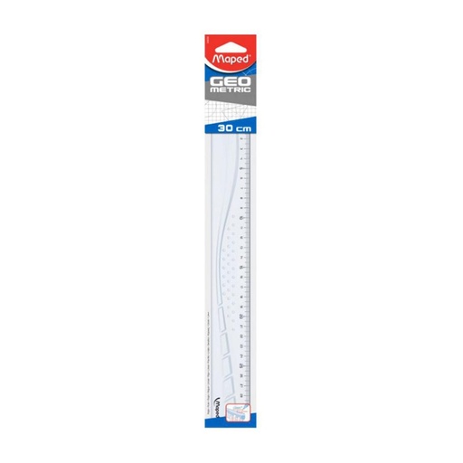 [649129] REGLA GEOMÉTRICA MAPED 30CM TRANSPARENTE