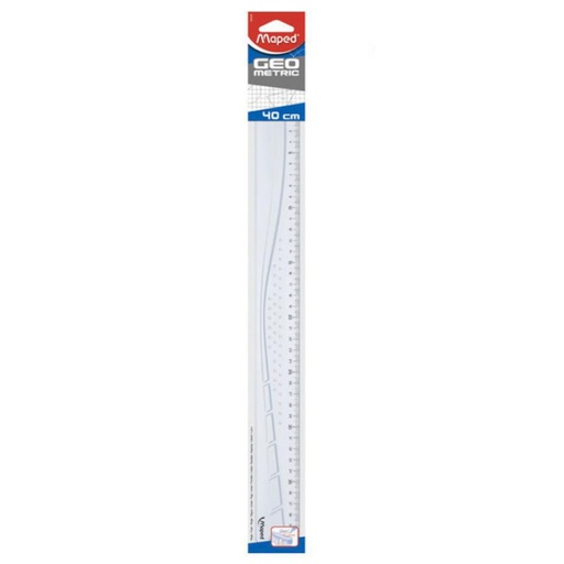 [649130] REGLA GEOMÉTRICA MAPED 40CM TRANSPARENTE