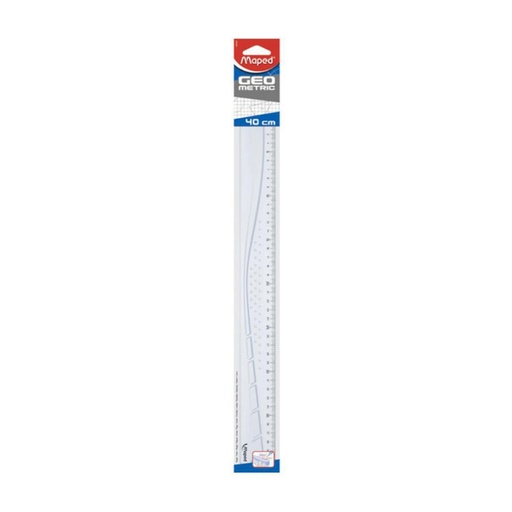 [649130] REGLA GEOMÉTRICA MAPED 40CM TRANSPARENTE