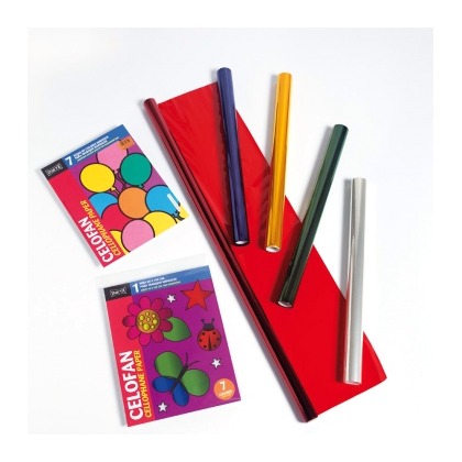 [630095] BLOC PAPEL CELOFÁN FOLIO INETA 7 HOJAS SURTIDAS