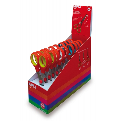 [825082] TIJERA ESCOLAR APLI 13CM ROJA Y AMARILLA