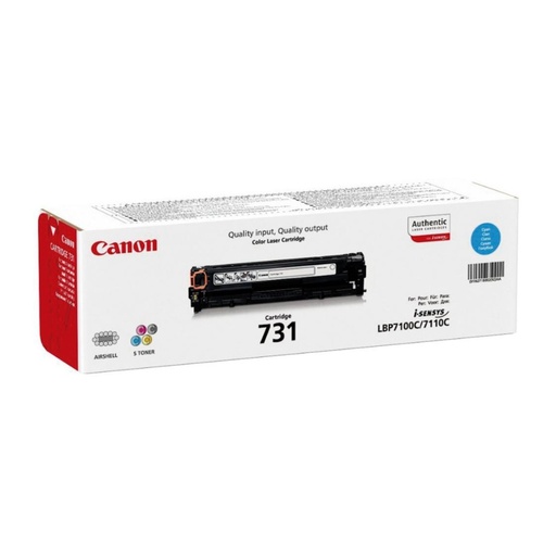 [166371] CARTUCHO DE TÓNER ORIGINAL CANON 731 C · CIAN · 1.500 PÁGINAS 6271B002
