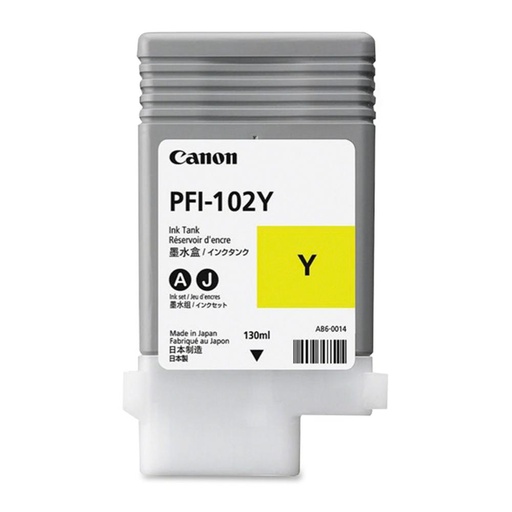 [165252] CARTUCHO DE TINTA AMARILLO ORIGINAL CANON PFI-102Y 0898B001AA
