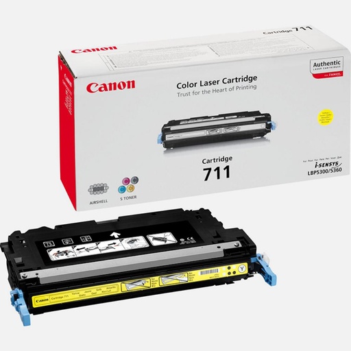 [165275] TÓNER LÁSER AMARILLO ORIGINAL CANON 1657B002 CRG-711Y