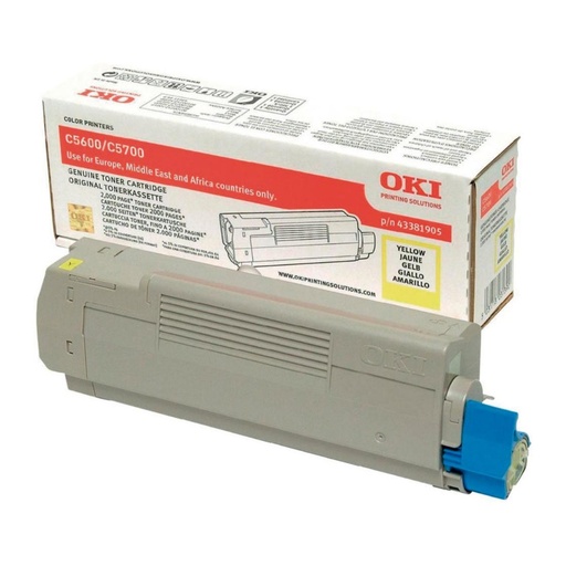 [167501] TONER OKI 43381905 AMARILLO