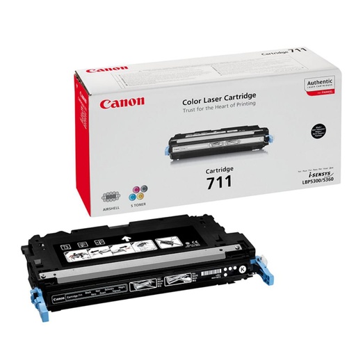 [165272] TÓNER CANON LASER CRG-711BK – NEGRO ORIGINAL 1660B002