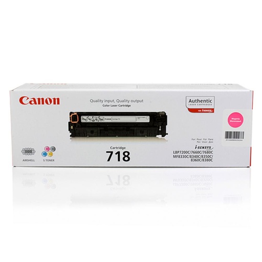 [166068] TÓNER MAGENTA ORIGINAL DE CONTRATO 2666B014 CANON 718M