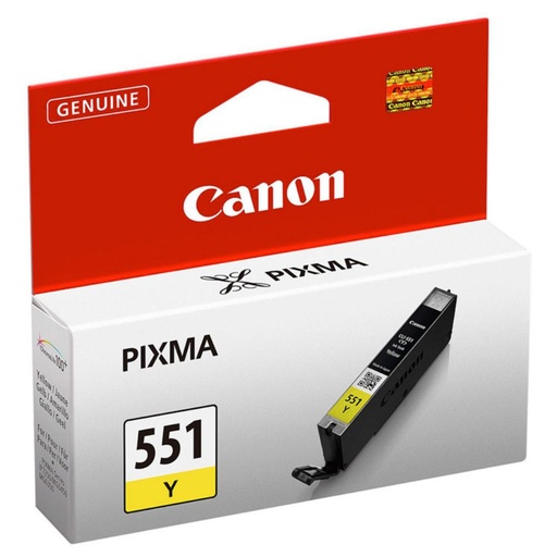 [166305] CARTUCHO DE TINTA AMARILLO ORIGINAL (7 ML) CANON CLI-551 Y 6511B001