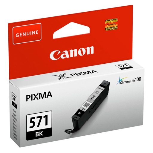 [165604] CARTUCHO DE TINTA NEGRO ORIGINAL CANON CLI-571 BK 0385C001
