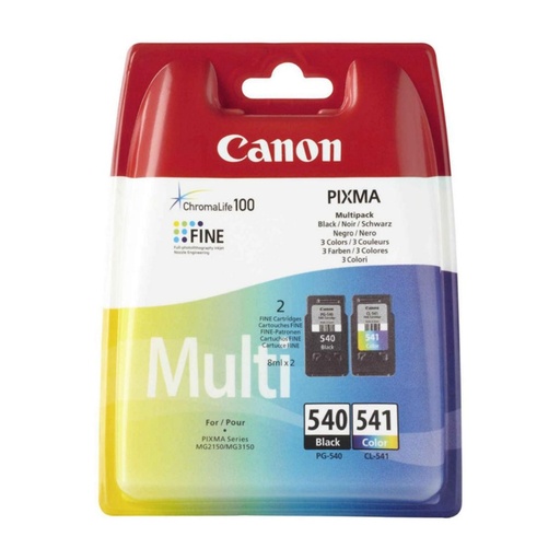 [167213] PACK DE CARTUCHOS DE TINTA ORIGINAL (NEGRO + COLOR) CANON PG-540 / CL-541 5225B013
