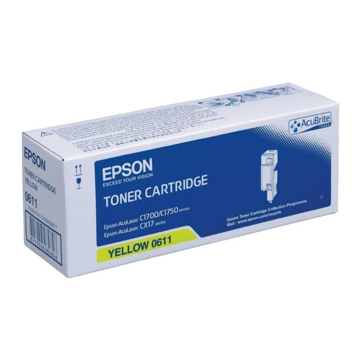 [166269] EPSON ACULASER C1700/1750/CX17 TONER AMARILLO 1.400 PAGINAS.