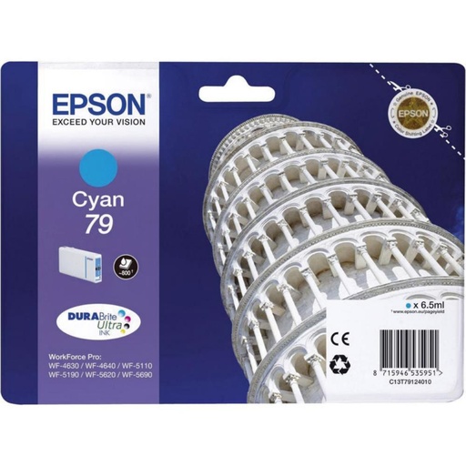 [166035] EPSON CARTUCHO CIAN L 900 PAGINAS WORKFORCE PRO WF-5XXX SERIES / WF-4630DWF Nº79