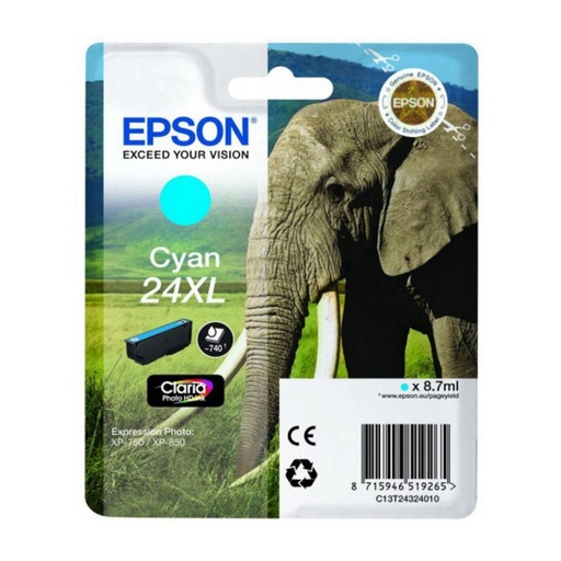 [165749] EPSON CLARIA PHOTO HD INK CARTUCHO CIAN 24XL EXPRESSION PHOTO XP-760/950