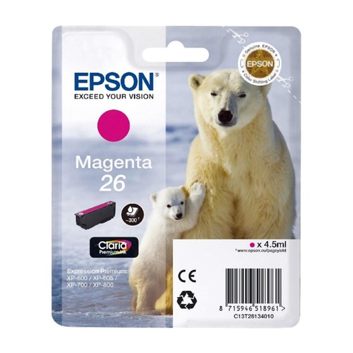 [166024] EPSON CLARIA PREMIUM CARTUCHO MAGENTA 26