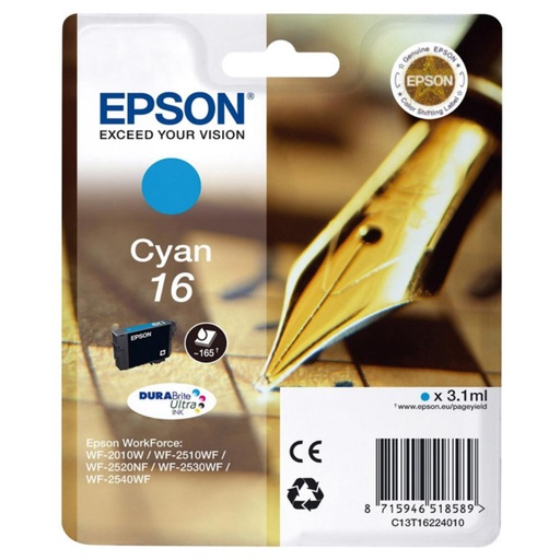 [166014] EPSON DURABRITE ULTRA INK CARTUCHO CIAN 16