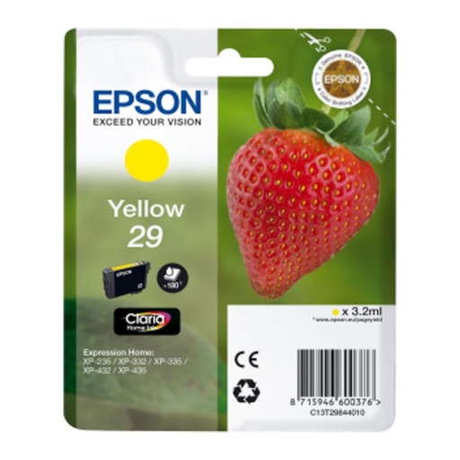[165727] EPSON EXPRESSION HOME XP-235 CARTUCHO AMARILLO Nº29